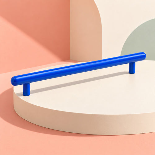 CHROMA Round Bar Cabinet Pull in Klein Blue — product view